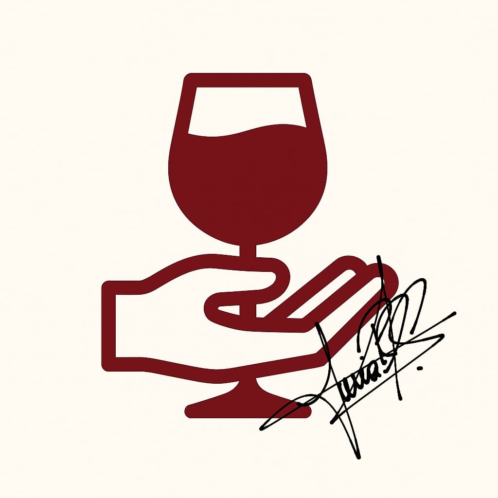 mano con copa de vino